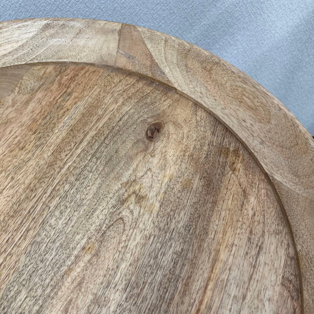 A-983　木製丸型テーブル 黒脚 約50cm