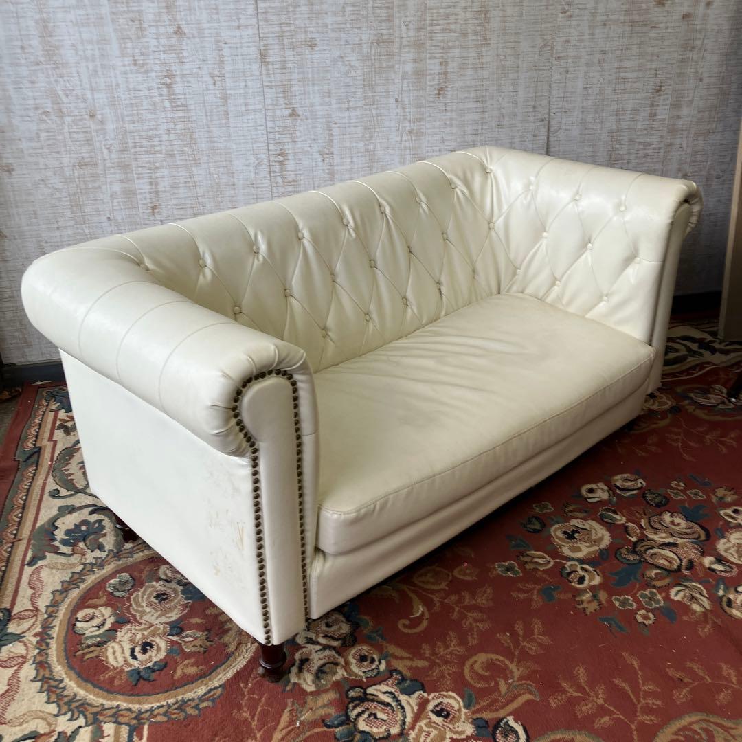 北欧レトロ 東谷 フェリーニ リベット打ち 二人掛けソファー 2シーター 姫系