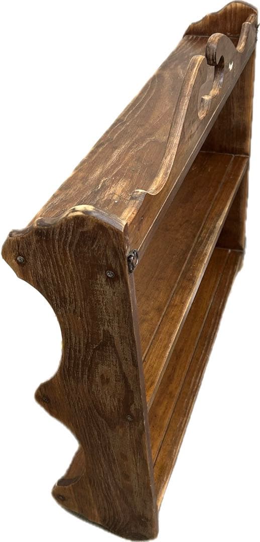 無垢材　ウォールシェルフ　アンティーク　輸入家具