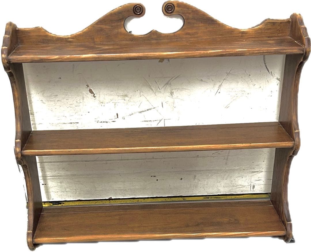 無垢材　ウォールシェルフ　アンティーク　輸入家具