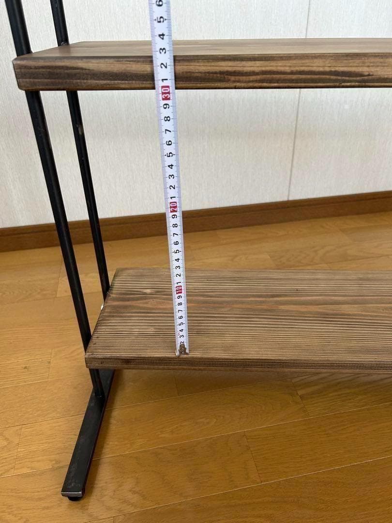 ☆2段棚　ラック　アンティーク風　ハンドメイド　　アイアン家具