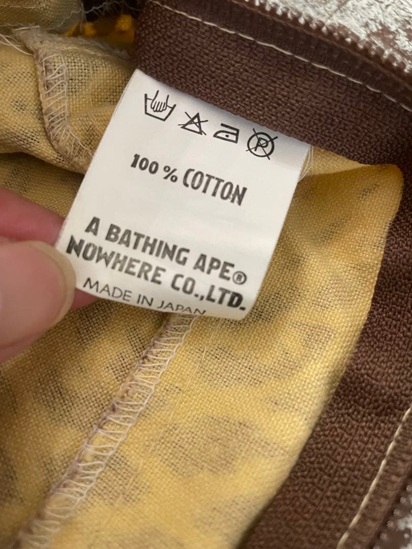 希少！A BATHING APEレオパード柄ラウンドクッションカバー