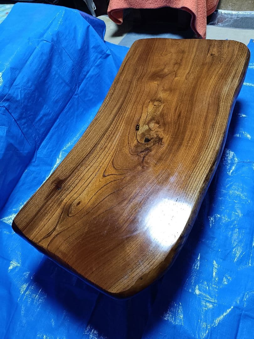 天然ケヤキ 一枚板ローテーブル