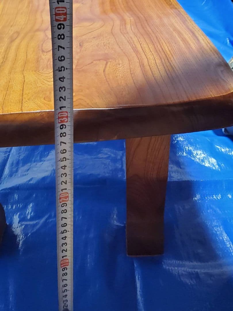 天然ケヤキ 一枚板ローテーブル