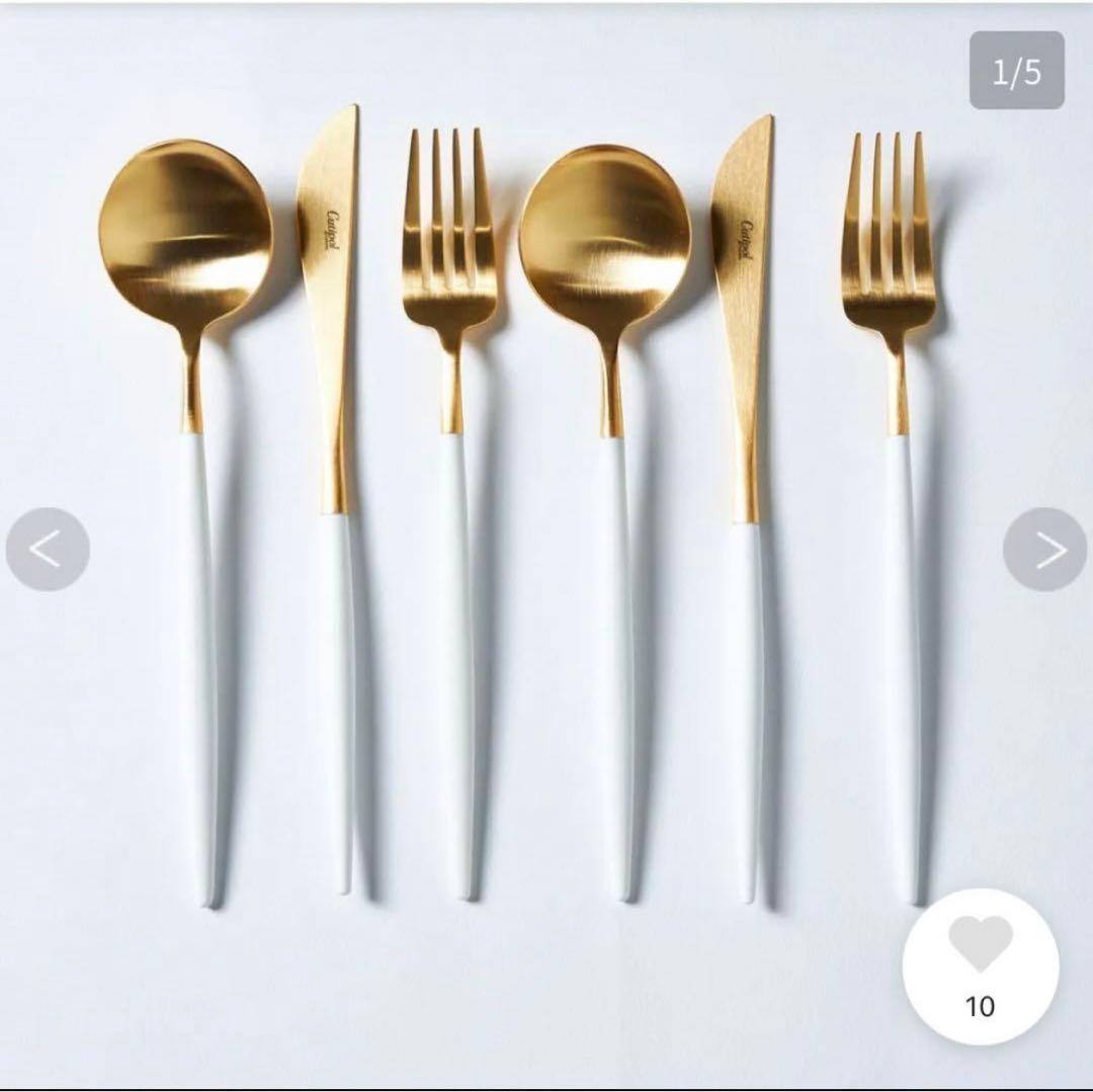 【クチポール】新品未使用　ゴアホワイトxゴールド ディナーペアセット