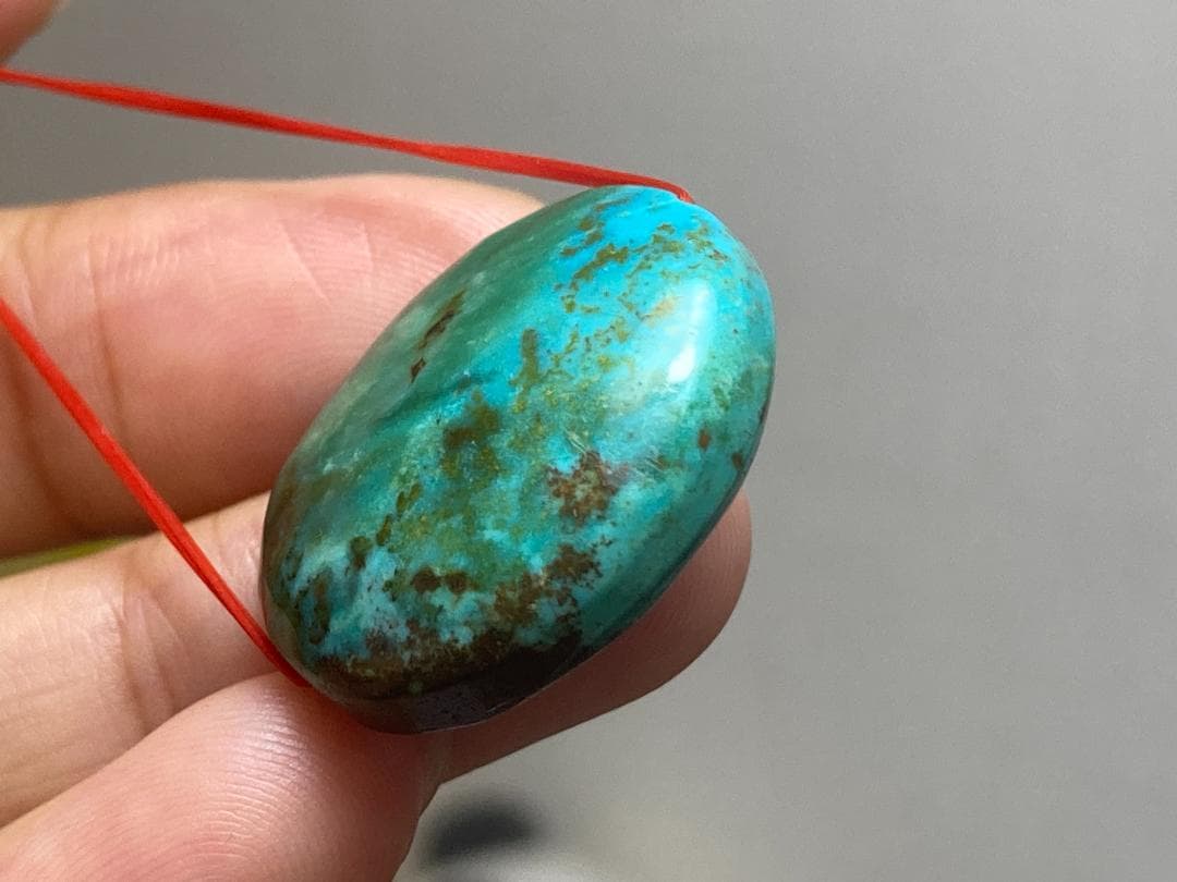 TK69 大粒 通穴 天然 ターコイズ トルコ石 ルース ネックレス ペンダント