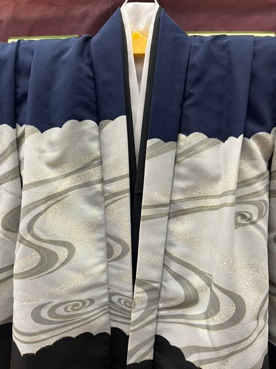 753   5歳羽織・着物セット　上品でカッコいい古典柄の羽織・着物