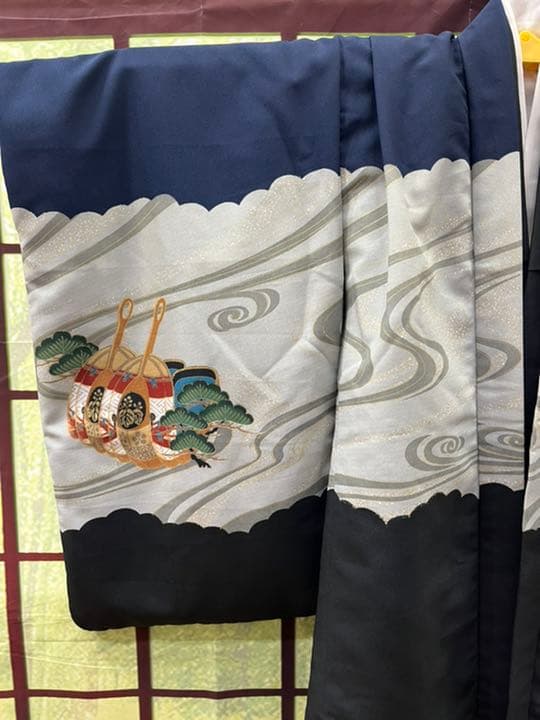 753   5歳羽織・着物セット　上品でカッコいい古典柄の羽織・着物