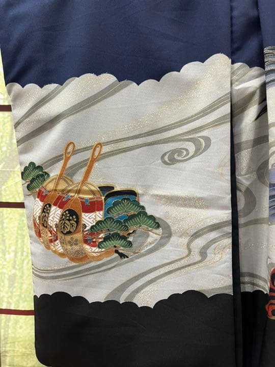 753   5歳羽織・着物セット　上品でカッコいい古典柄の羽織・着物