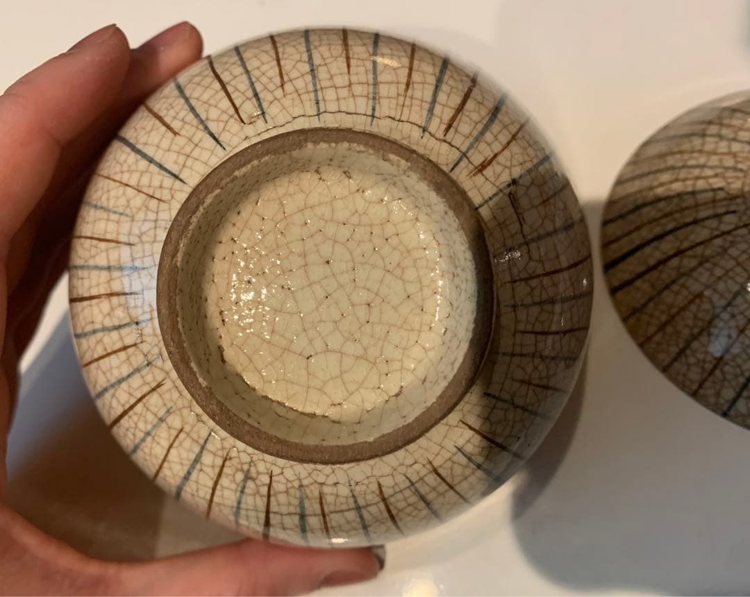 麦藁手蓋付茶碗（江戸末期）