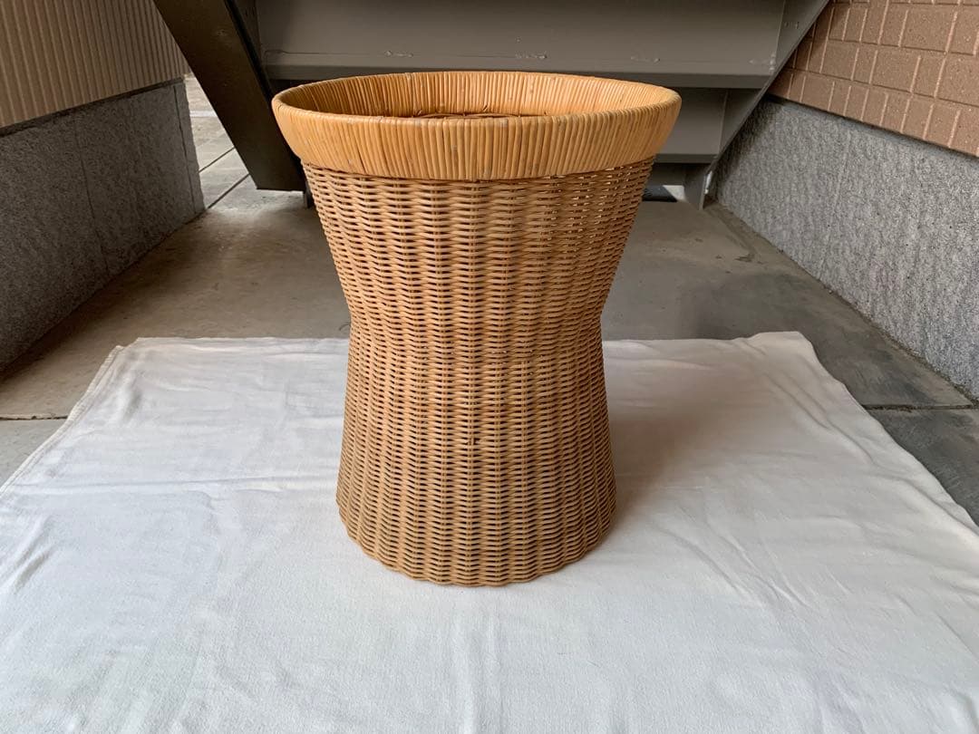 希少 山川ラタン G-1230 剣持勇デザイン ゴミ箱 ジャパニーズモダン