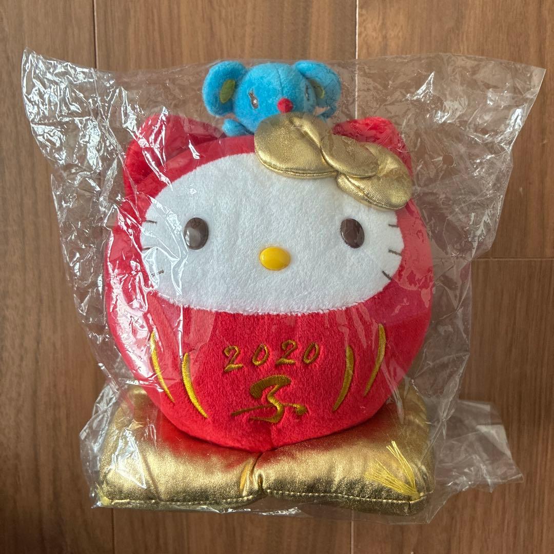 ハローキティ ヤクルト 干支だるま ぬいぐるみ 子 ねずみ 丑 うし