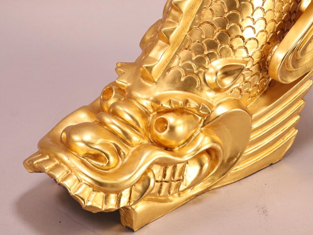 BK261 金鯱鉾 しゃちほこ 一対 鬼瓦 屋根瓦 置物 明石城 平成十二年