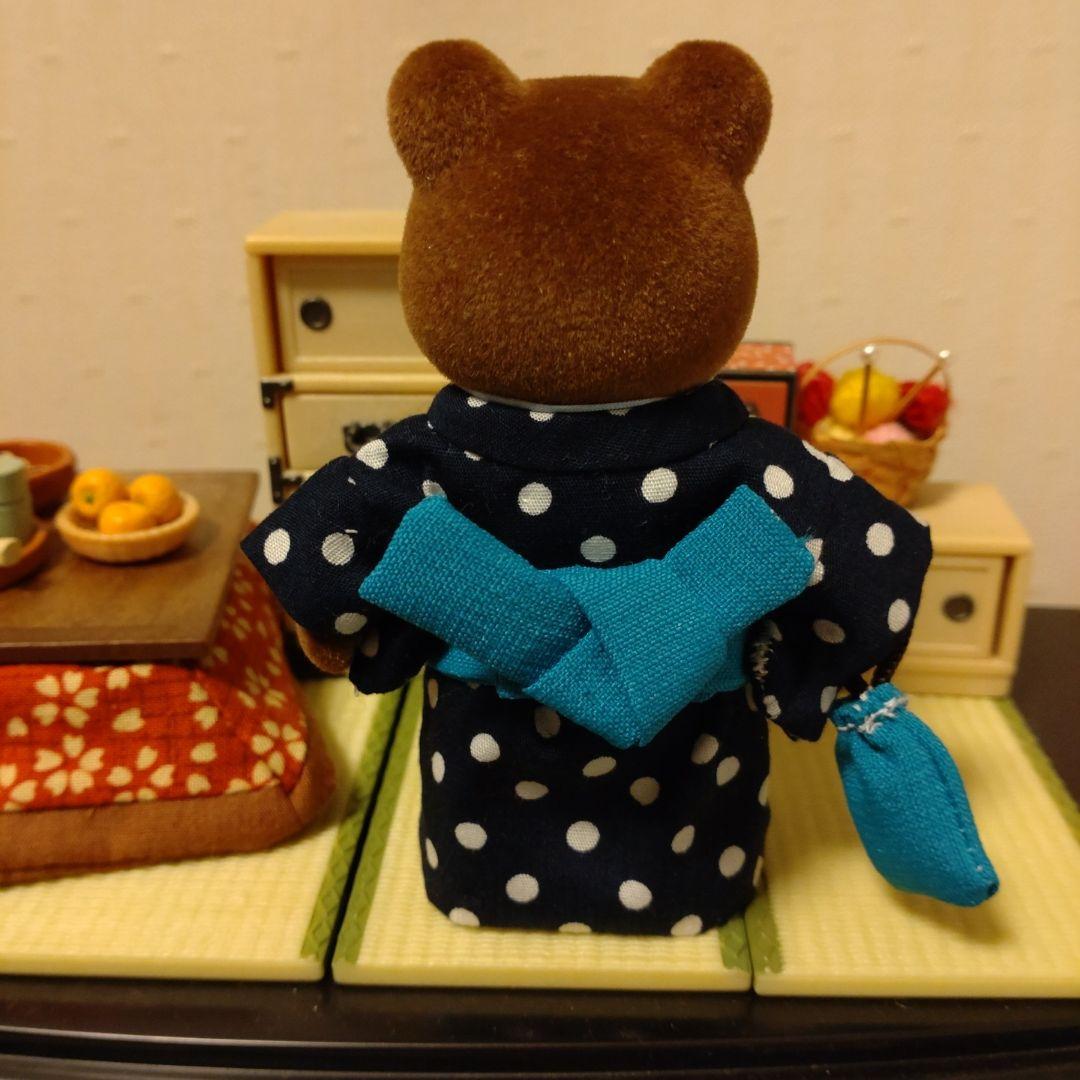 シルバニアファミリーサイズ☆ブラウンお父さん用着物セット