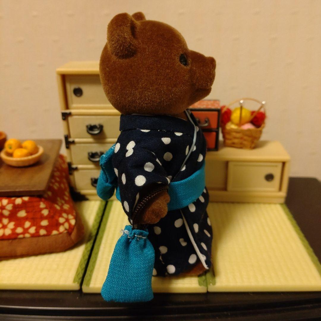 シルバニアファミリーサイズ☆ブラウンお父さん用着物セット