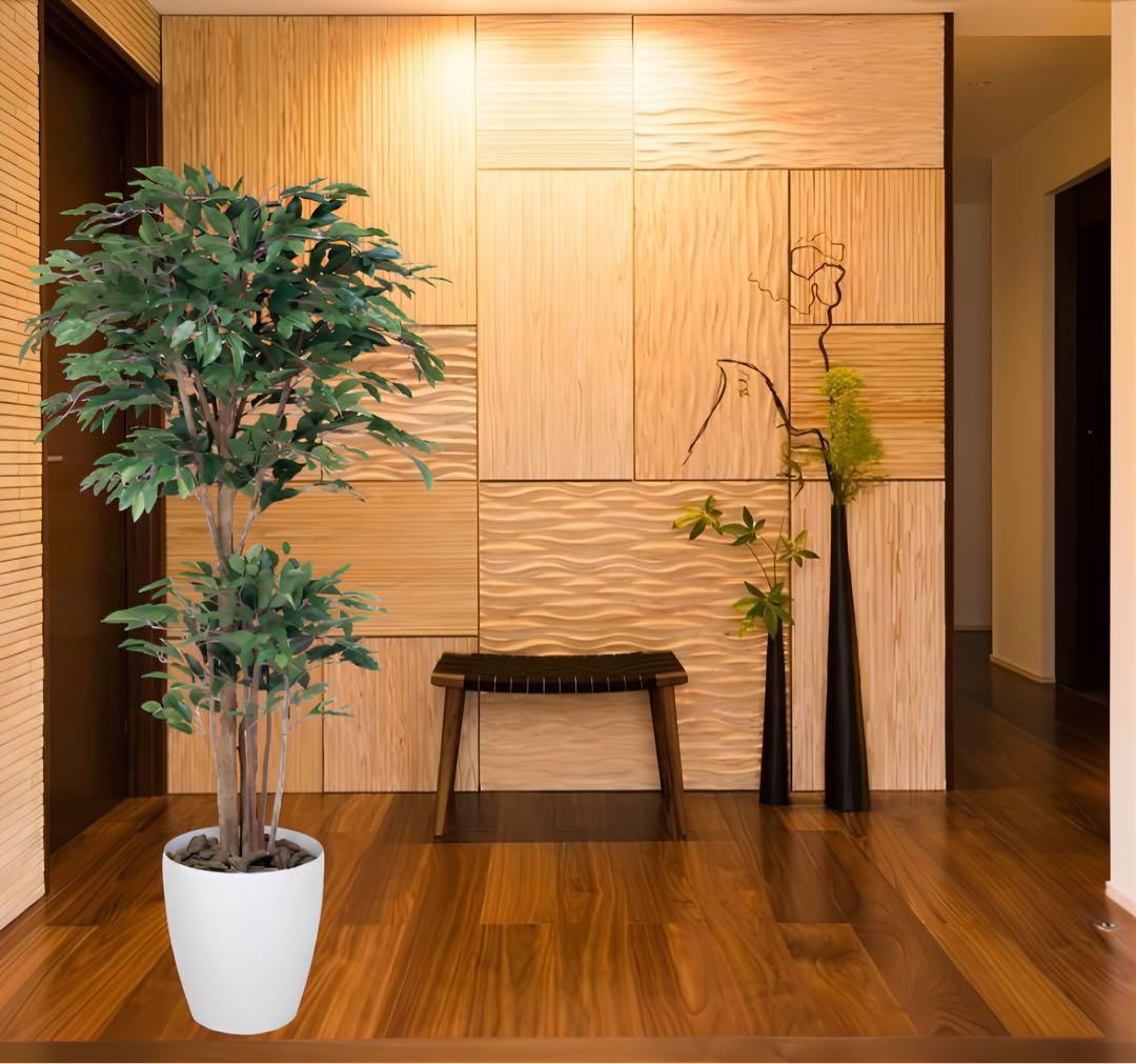 光触媒　人工観葉植物　フェイクグリーン　トロピカルベンジャミン 1.6m