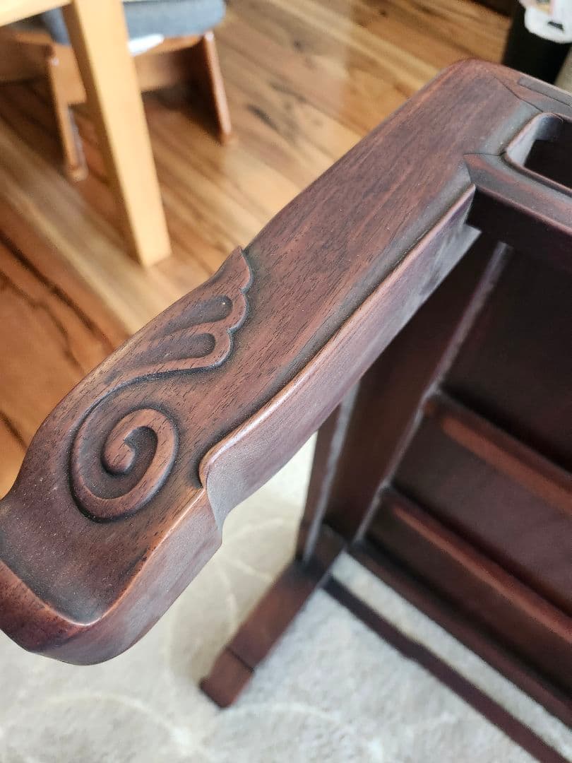 無垢材 和モダン 座卓 78cm角｜重厚 木製 ローテーブル 古民家風