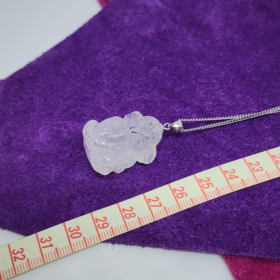 天然水晶製ガネーシャペンダント 幸運の象徴 透明感あふれる逸品