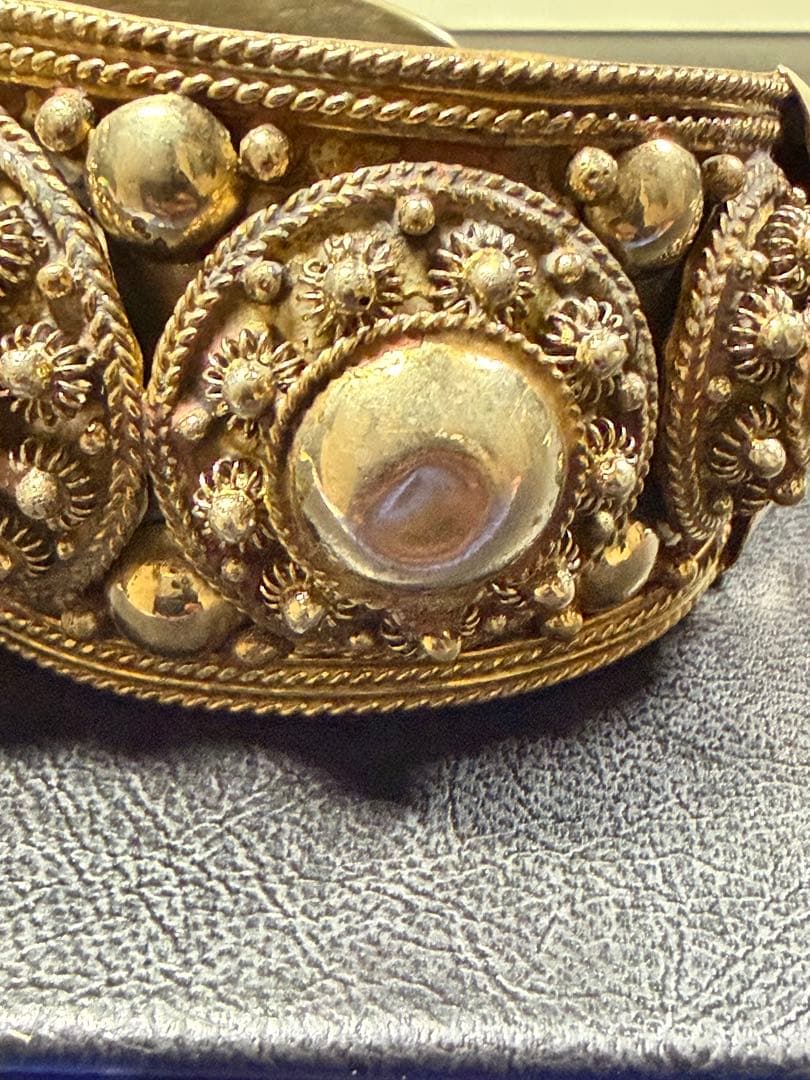 ヴィンテージ装飾スターリングシルバーバングル 66.95g