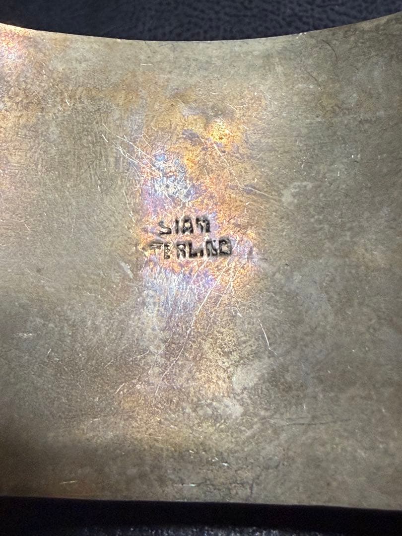 ヴィンテージ装飾スターリングシルバーバングル 66.95g