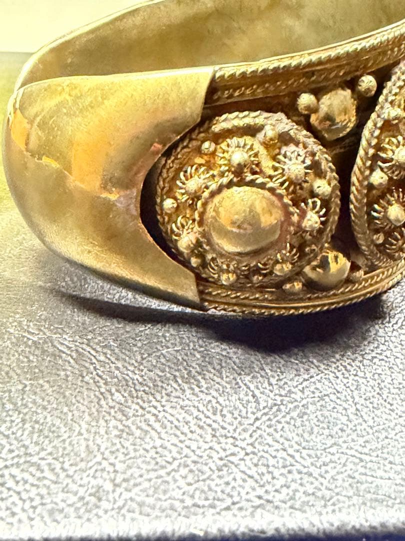 ヴィンテージ装飾スターリングシルバーバングル 66.95g