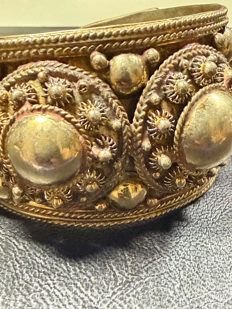 ヴィンテージ装飾スターリングシルバーバングル 66.95g