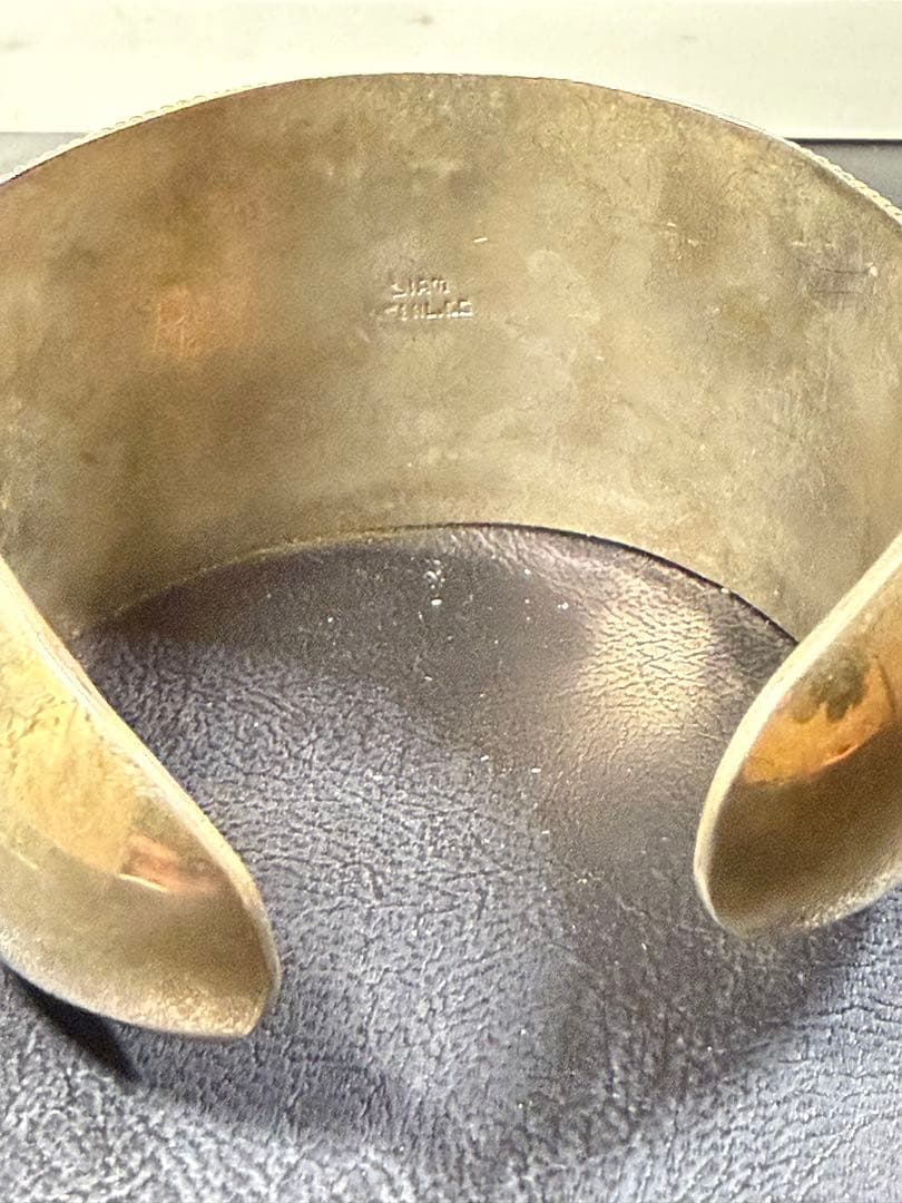 ヴィンテージ装飾スターリングシルバーバングル 66.95g