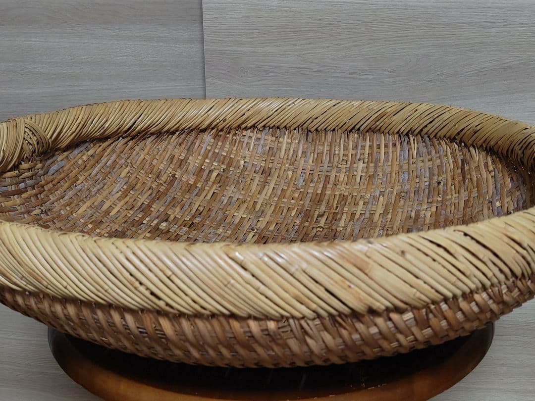 岩手県　竹細工　超特大　大型ざる 　天然素材　直径　62cm　丸ざる