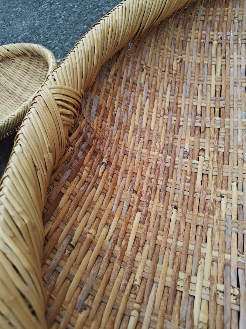 岩手県　竹細工　超特大　大型ざる 　天然素材　直径　62cm　丸ざる