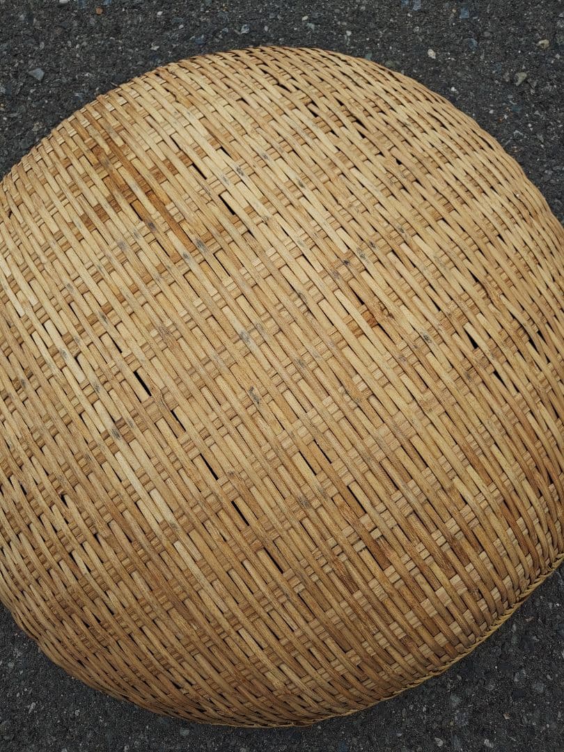 岩手県　竹細工　超特大　大型ざる 　天然素材　直径　62cm　丸ざる