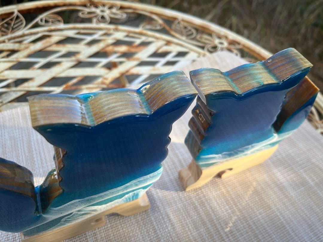 レジンアート海(琉球松、シーサー)