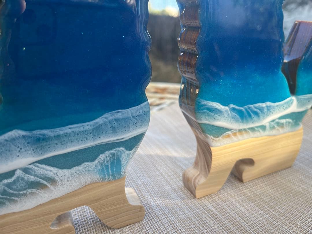 レジンアート海(琉球松、シーサー)