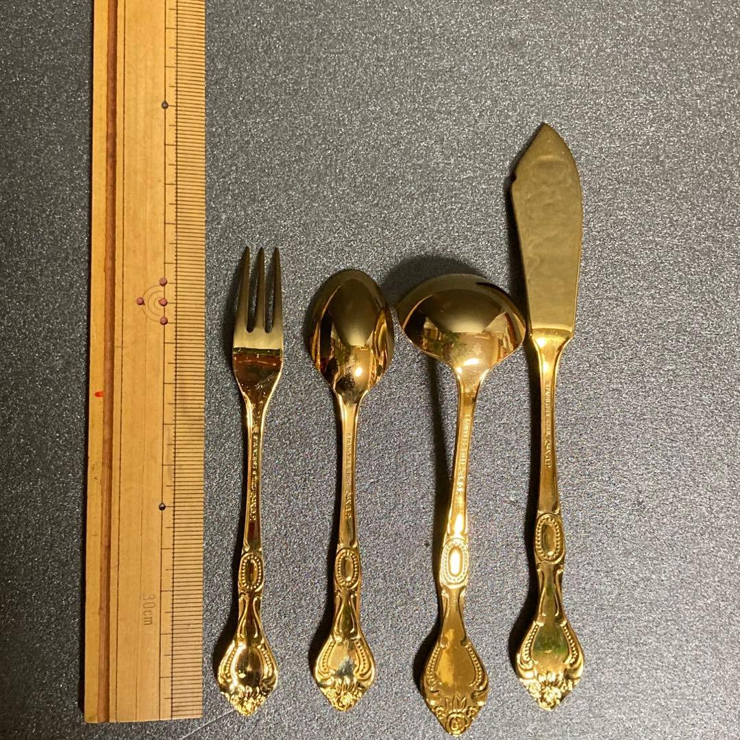 昭和レトロ 金仕上げ カトラリー 12ピース