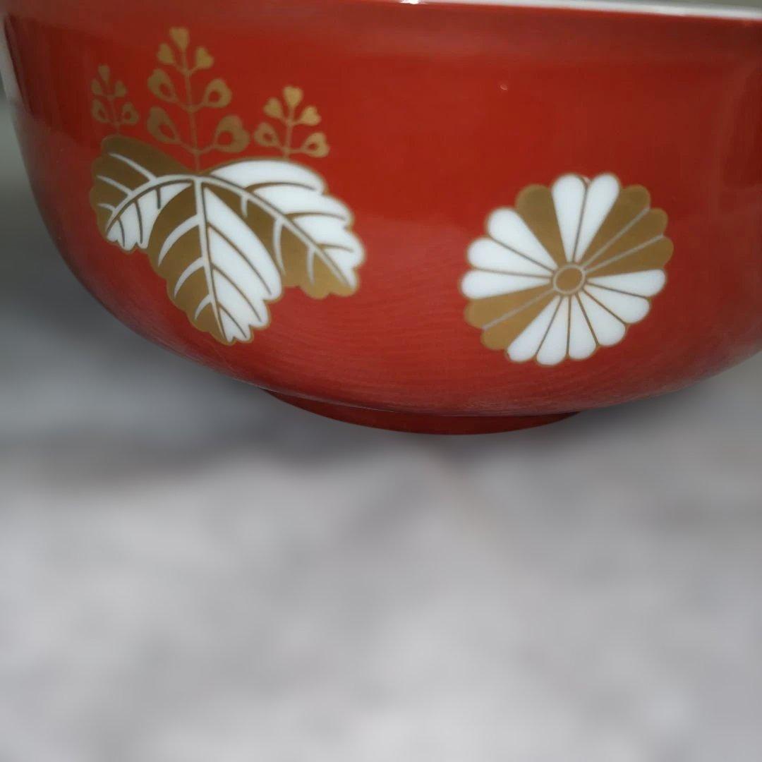 ノリタケ　若宮　　中鉢　桐紋章　朱　勲章記念品　レア　稀少