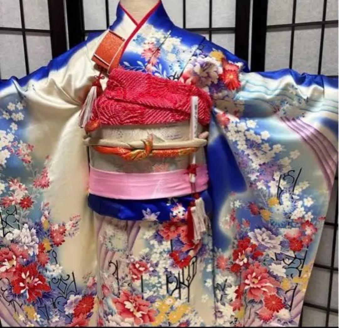 七五三　着物セット　7歳　10歳　ふくら雀　古典柄　ハーフ成人式　十三詣り