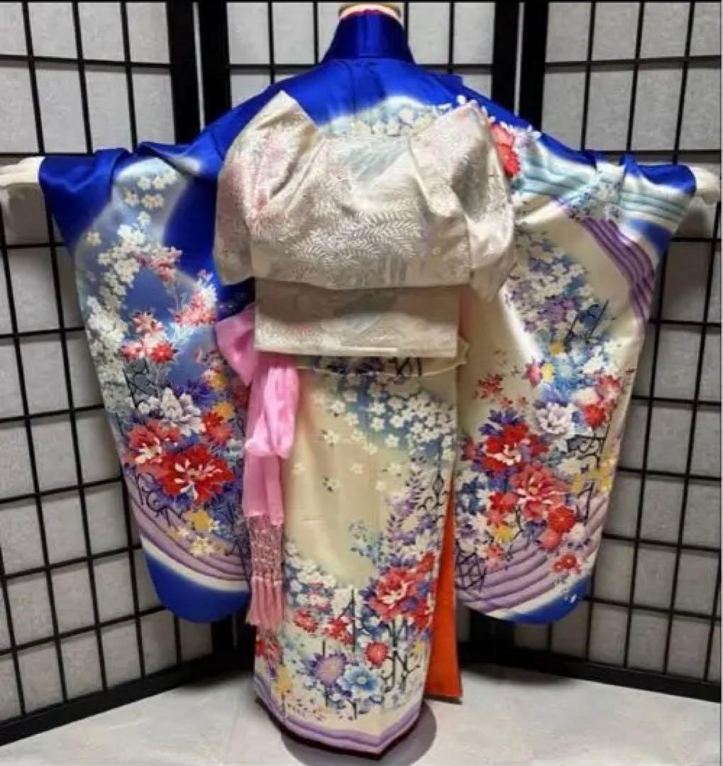 七五三　着物セット　7歳　10歳　ふくら雀　古典柄　ハーフ成人式　十三詣り