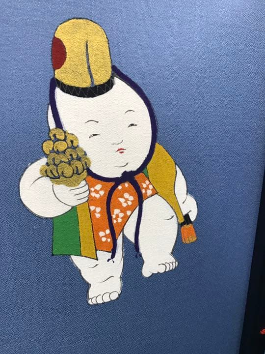 20号 手描御所人形図 屏風 紫風作