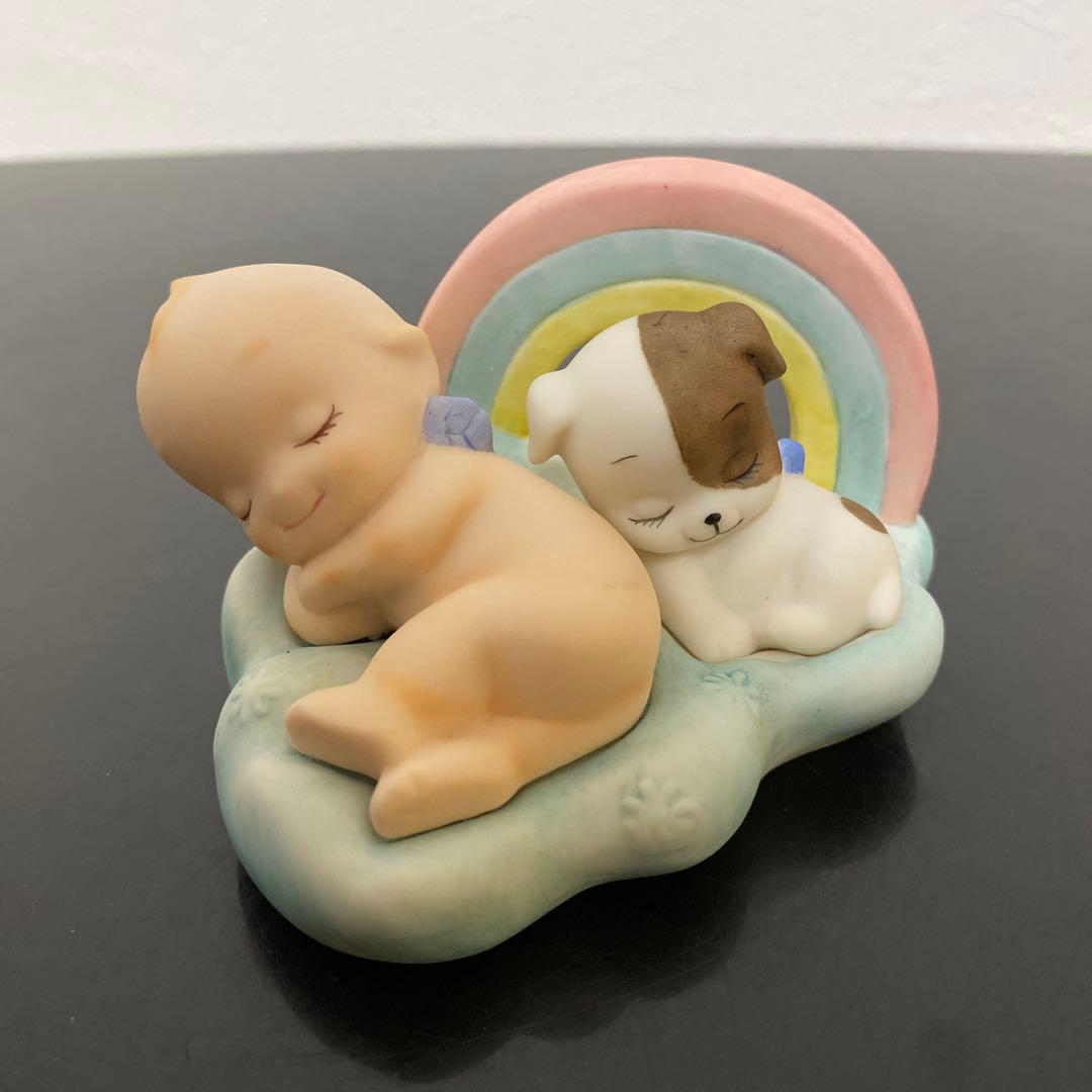 加藤工芸 KEWPIE キューピー ビスクドール ローズオニール 陶器 犬