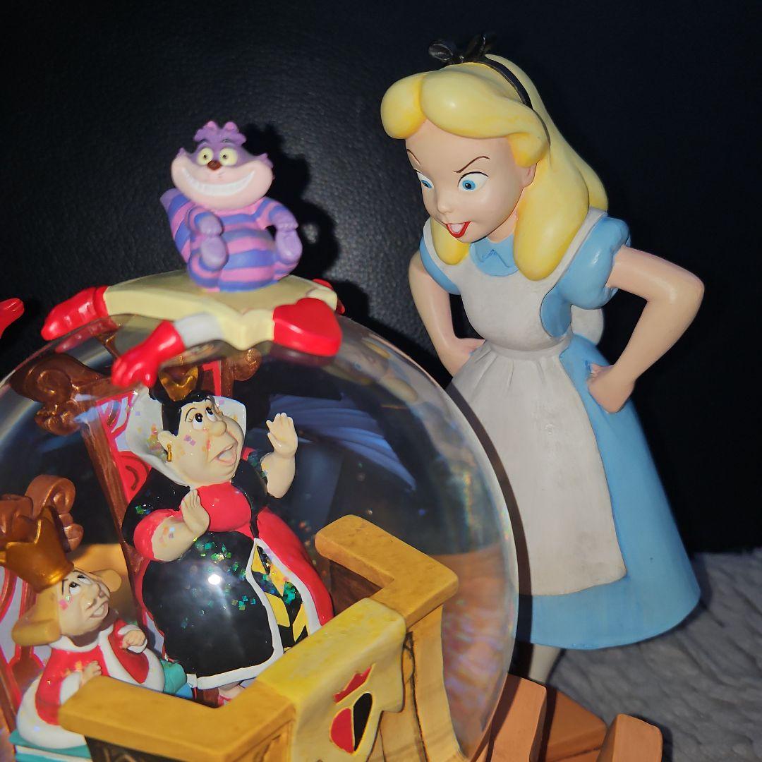 美品】不思議の国のアリス オルゴール付き スノードーム ス 特大サイズ