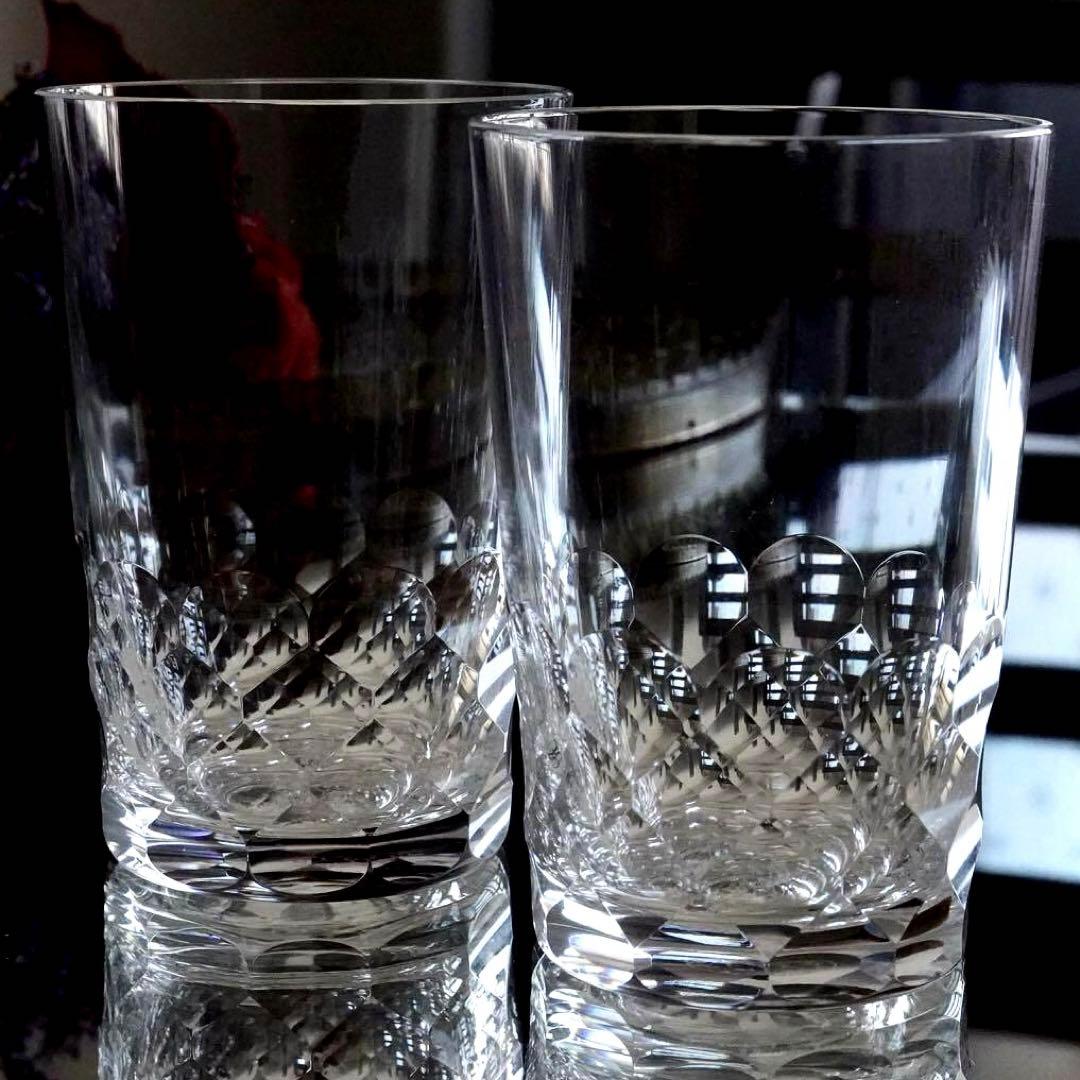 美しいオールドバカラBACCARAT★エカイユ★ショニー★グラス ペア　B