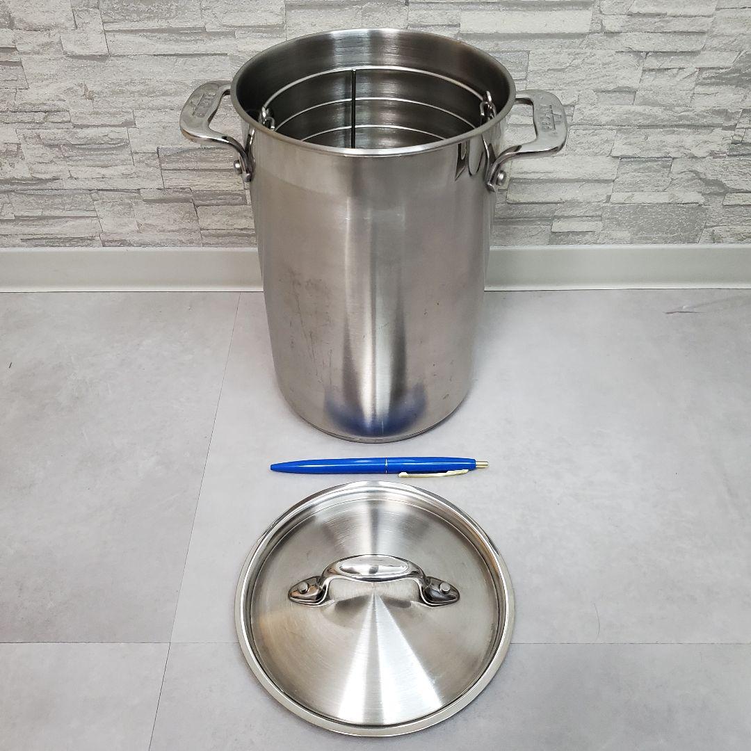 All-Clad SAS-4 高品質 ステンレス鍋　スチームバスケット付き