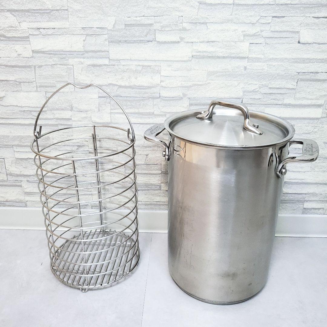 All-Clad SAS-4 高品質 ステンレス鍋　スチームバスケット付き