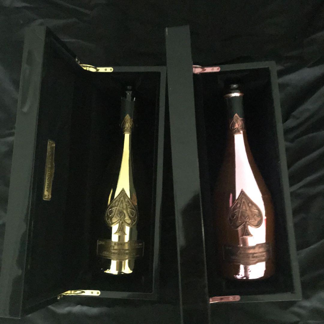 アルマンドとドンペリゴールドから瓶と箱セット