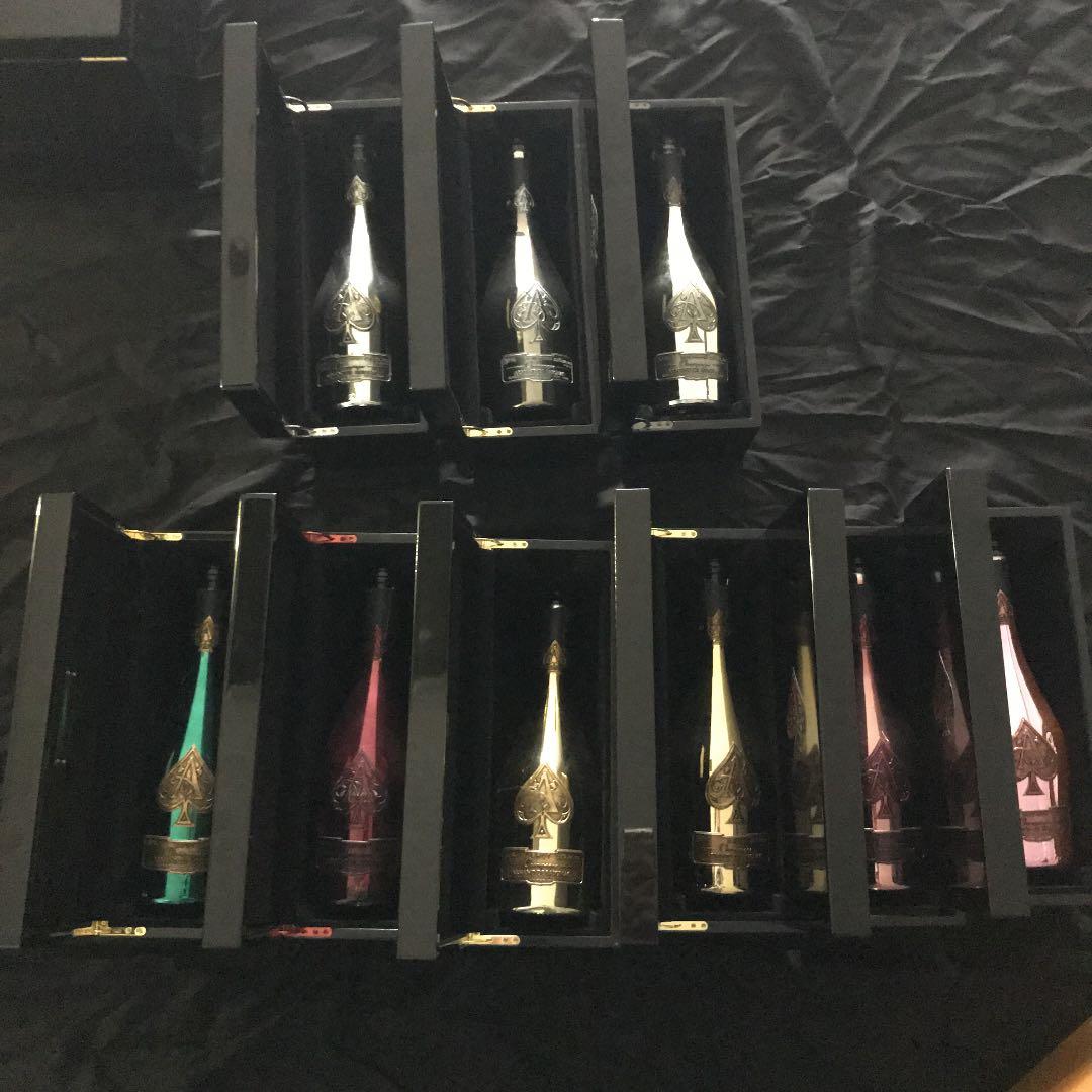 アルマンドとドンペリゴールドから瓶と箱セット