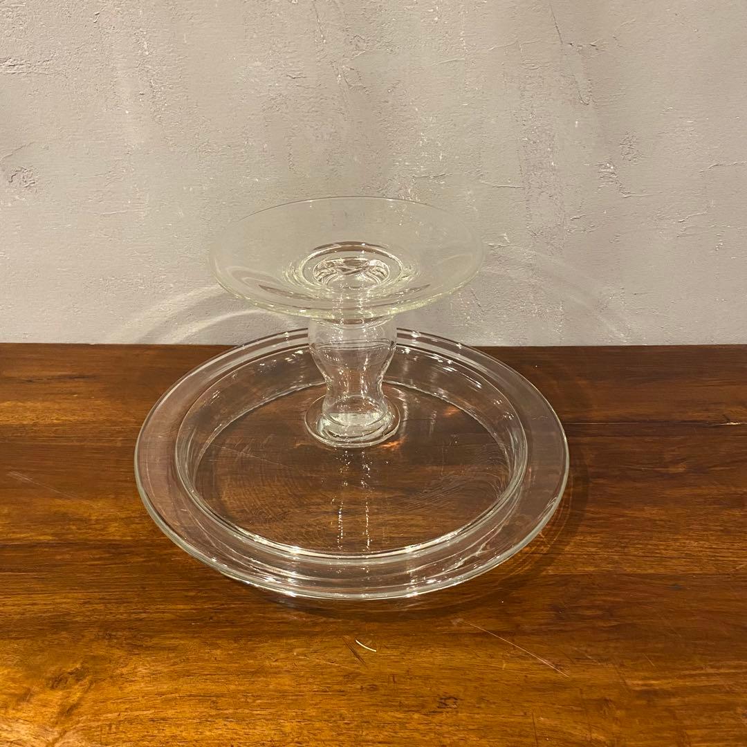 ケーキドーム コンポティエ 吹きガラス 30cm 大きいサイズ 店舗什器