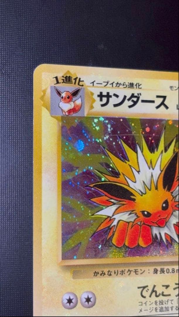 旧裏 準美品 サンダース 全面ホロ 渦巻ホロ②個 モンボ④個 ポケモン