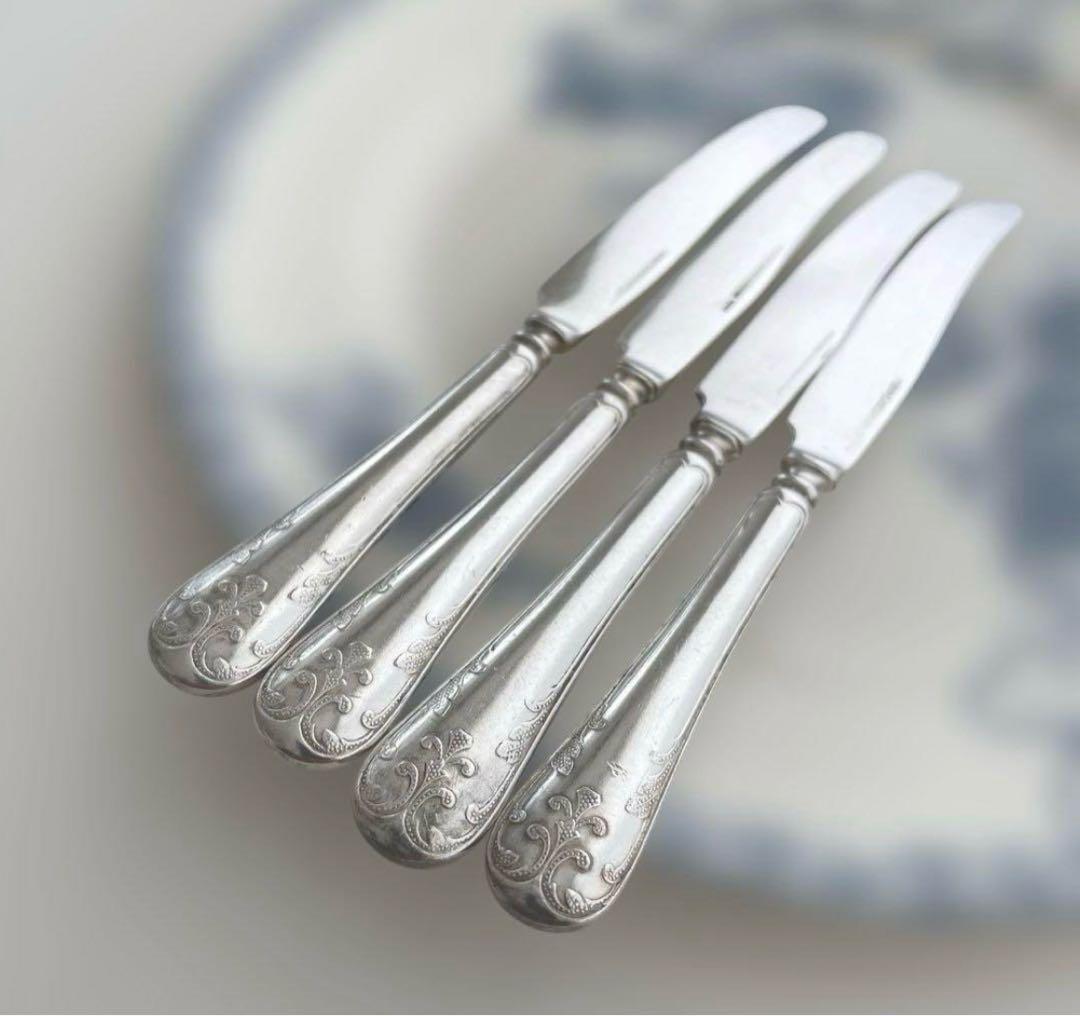 [専用出品]ヨーロッパ刻印あり 小さなシルバーテーブルナイフ3本