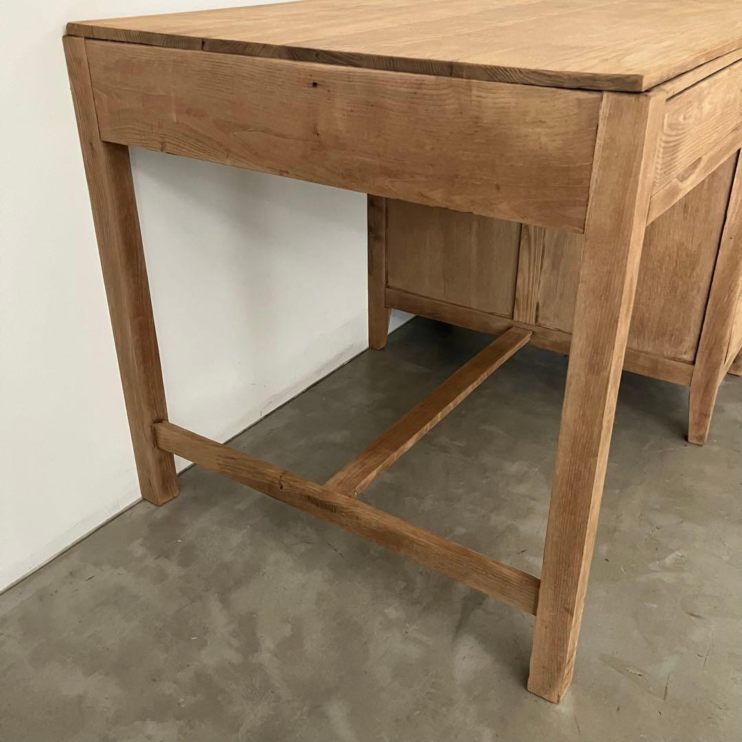 レトロ　アンティーク　古道具　古家具　剥離　ストリップド　机　テーブル　昭和