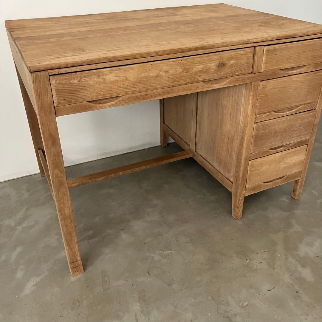 レトロ　アンティーク　古道具　古家具　剥離　ストリップド　机　テーブル　昭和