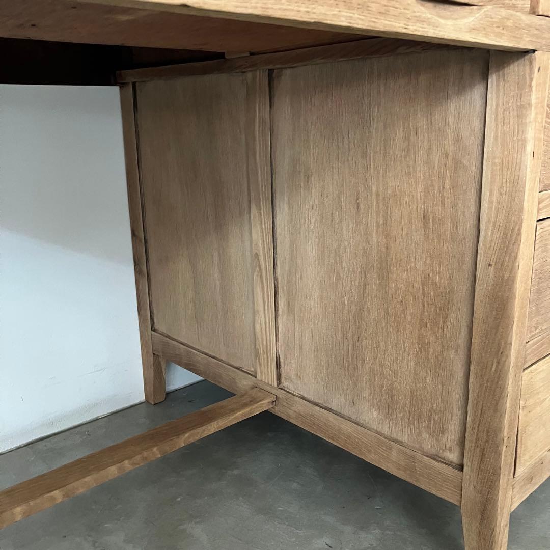 レトロ　アンティーク　古道具　古家具　剥離　ストリップド　机　テーブル　昭和